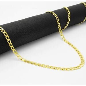 NWT Nuragold 10k Yellow Gold Cuban Curb Link 3.5mm Chain Necklace (22")